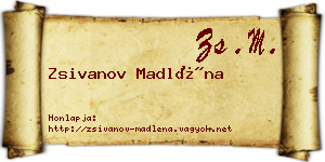 Zsivanov Madléna névjegykártya